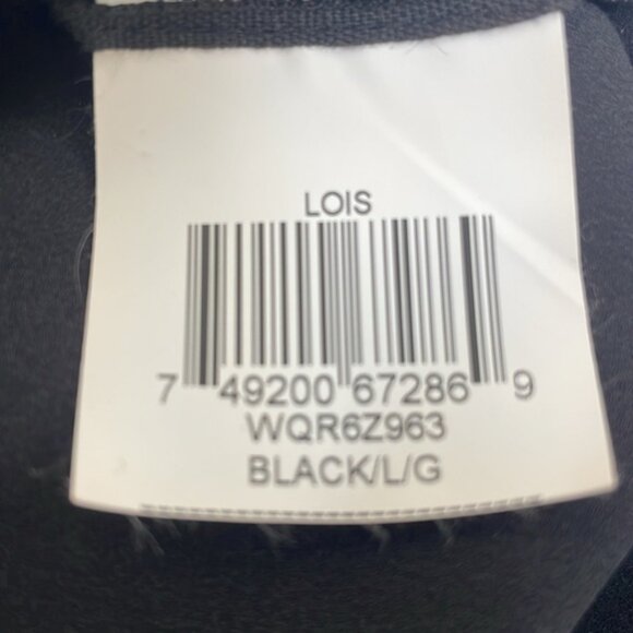 BCBGMaxAzria Lois Georgette black kimono dress size L - Picture 8 of 8